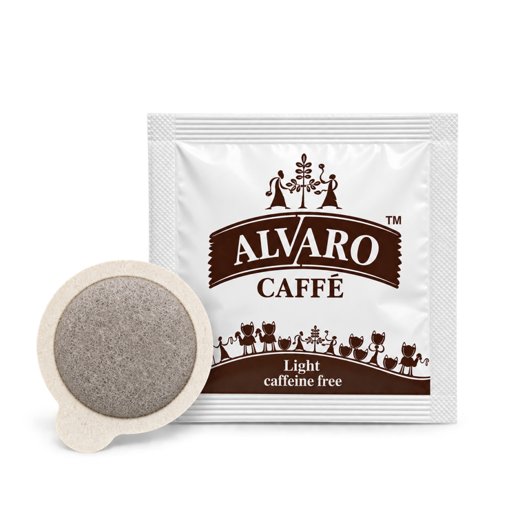 Cafea măcinată decofeinizată în paduri E.S.E. POD ALVARO CAFFÈ VERO LIGHT, 7 g